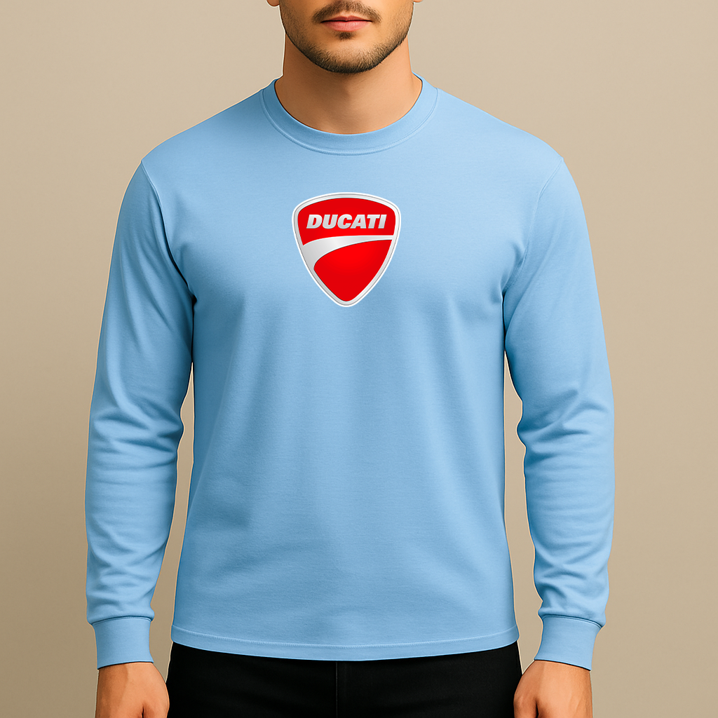 Men’s Ducati Motorcycle Long Sleeve T-Shirt